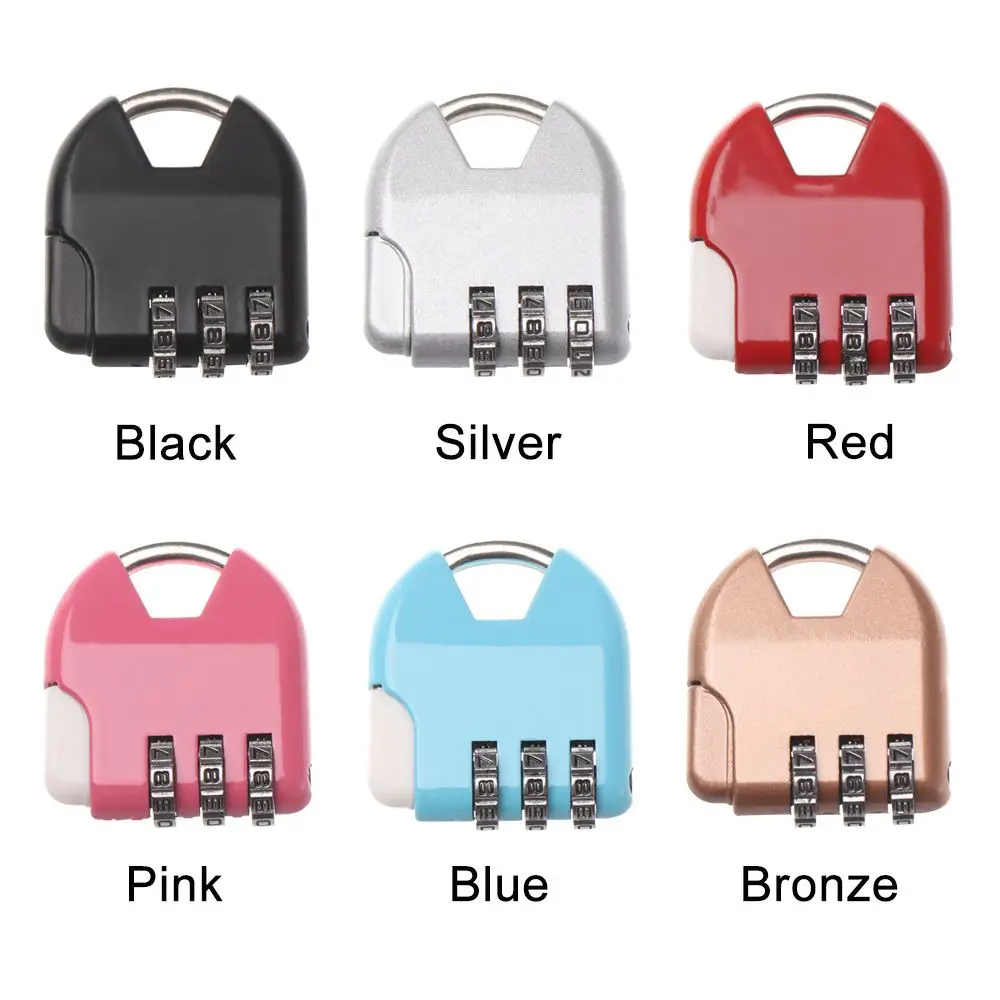 1pcs Metal Mini Travel Suitcase Luggage Combination Code Locker Case Supply Padlock Password Lock Security Tool 3 Digit Dial - view 5