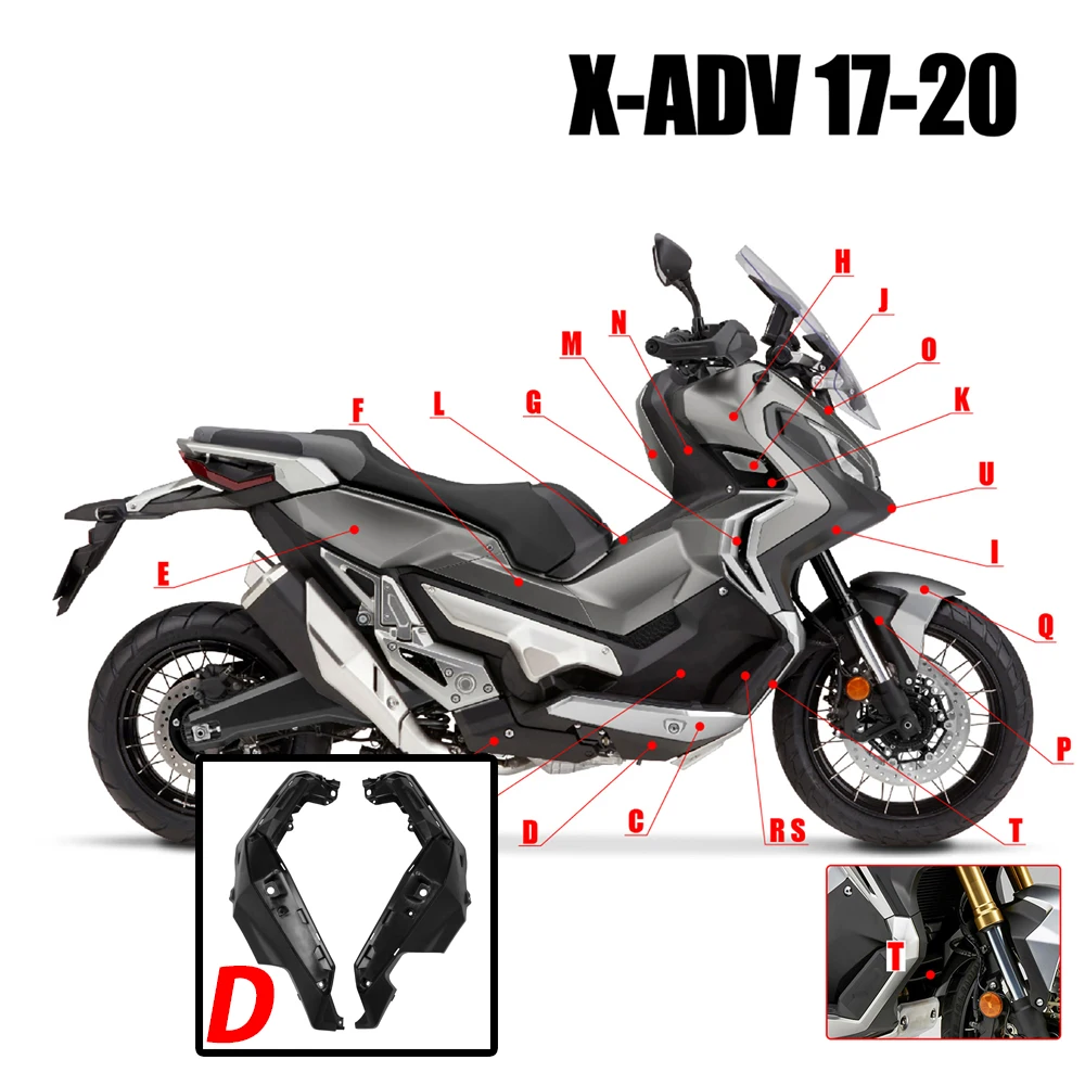 

Для Honda XADV 750 2017-2020 Нижняя боковая крышка для водителя панель рамка обтекатель для мотоцикла Неокрашенная 2018 2019 строчка 750