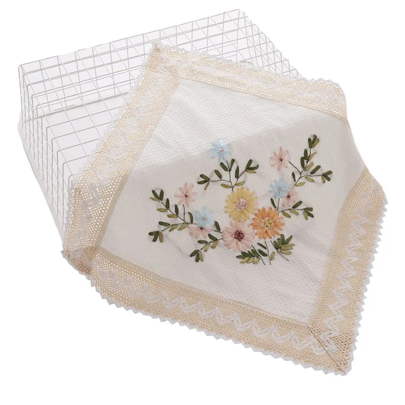2pcs Simple Fashion Handwork Cover Towels Tea Set Covers Dust and Handkerchiefs