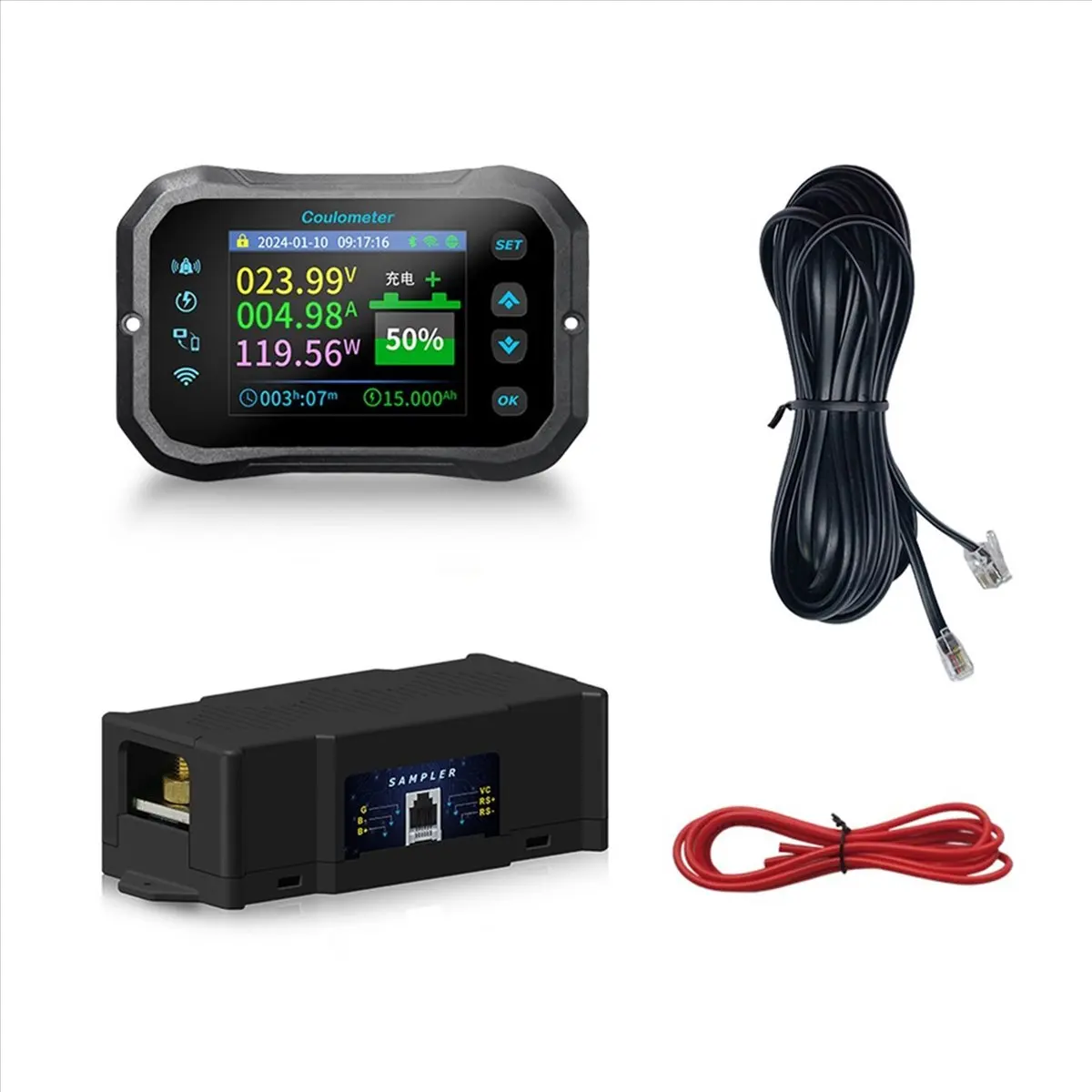 Fits for KM140F WiFi Coulomb Meter 400A Volt-Ammeter Power RV Battery Capacity Tester Monitor for All Batteries