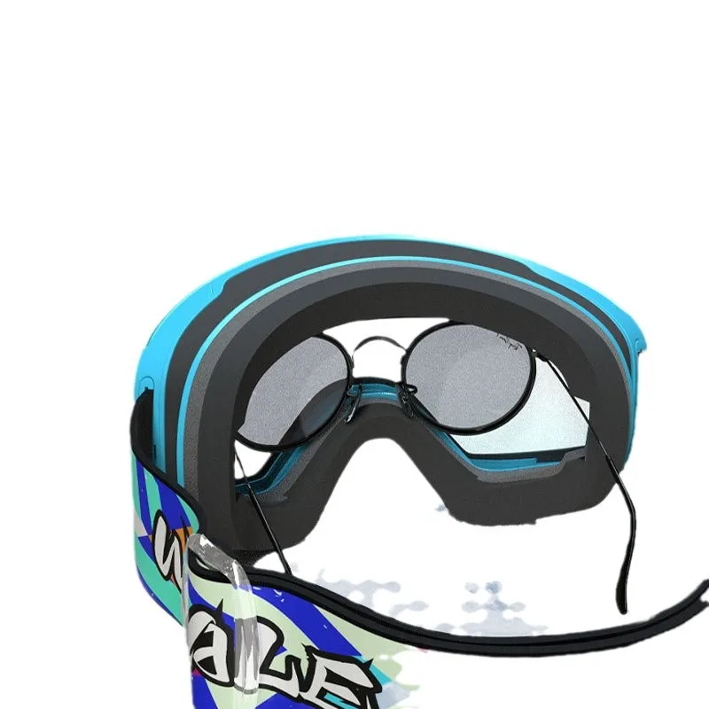 

UV-proof ski goggles eye protection removable double-layer magnetic attraction
