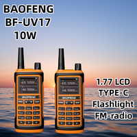 Baofeng-Powerful Walkie Talkie Radio Station, Two Way Radio, Wireless Set, Receiver, High Power, Dual Band, UV17, 2024