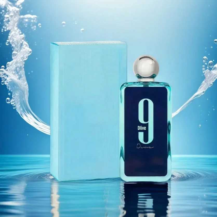 Spray eau de toilette unissex Afnan 9 AM Blue, 3,4 onças (100ml) Simples e atmosférico