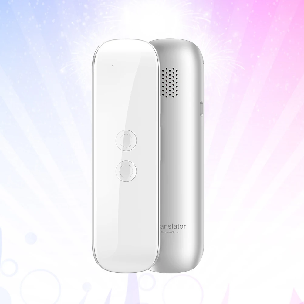 

Wireless Translator White Portable Real Time Language for Travel Business Meeting Translation Machine