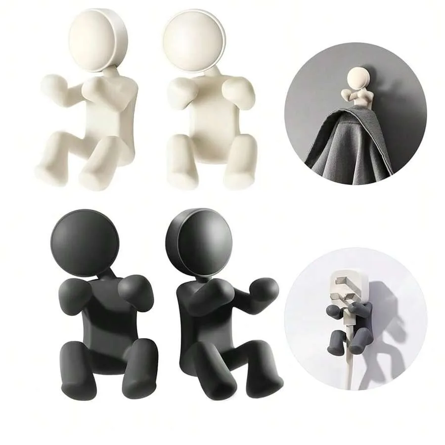

Creative Doll Silicone Hook, Razor Hooks For Shower, Multifunction Utility Hook, Waterproof Bathroom Hook For Towel, Key And Et