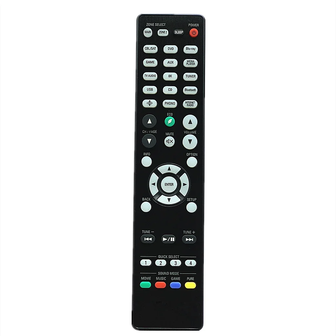 Remote Control For Denon AVR-X250BT AVR-X580BT RC-1225 RC-1254 4K Ultra HD AV A/V SURROUND Receiver