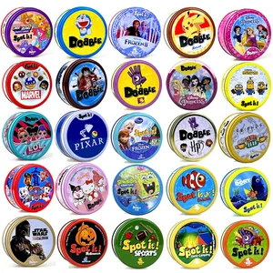 Spot IT -Karten spielen mit Metal Box, Dobble, Juego, Pokemon, Pikachu, Doraemon, Friends Party, JR, Hip Board, Geschenke für Kinder, 1 PC Hauptverkäufe Dobble Card Set - №4