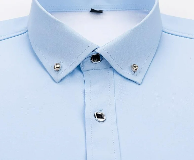 New Long-sleeved Men\'s Winter Thicken Shirt Men\'s Single-breasted Square Collar Padded Shirts Fashion Slim Male Warm Shirt