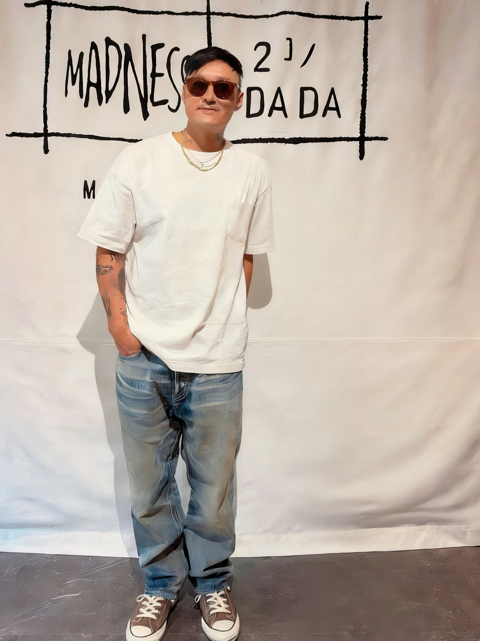 

Винтажные свободные джинсы прямого кроя Waed, плотная ткань, серия MADN PRM, японский стиль, модные молодежные джинсовые брюки Wu Wen Le 25AW