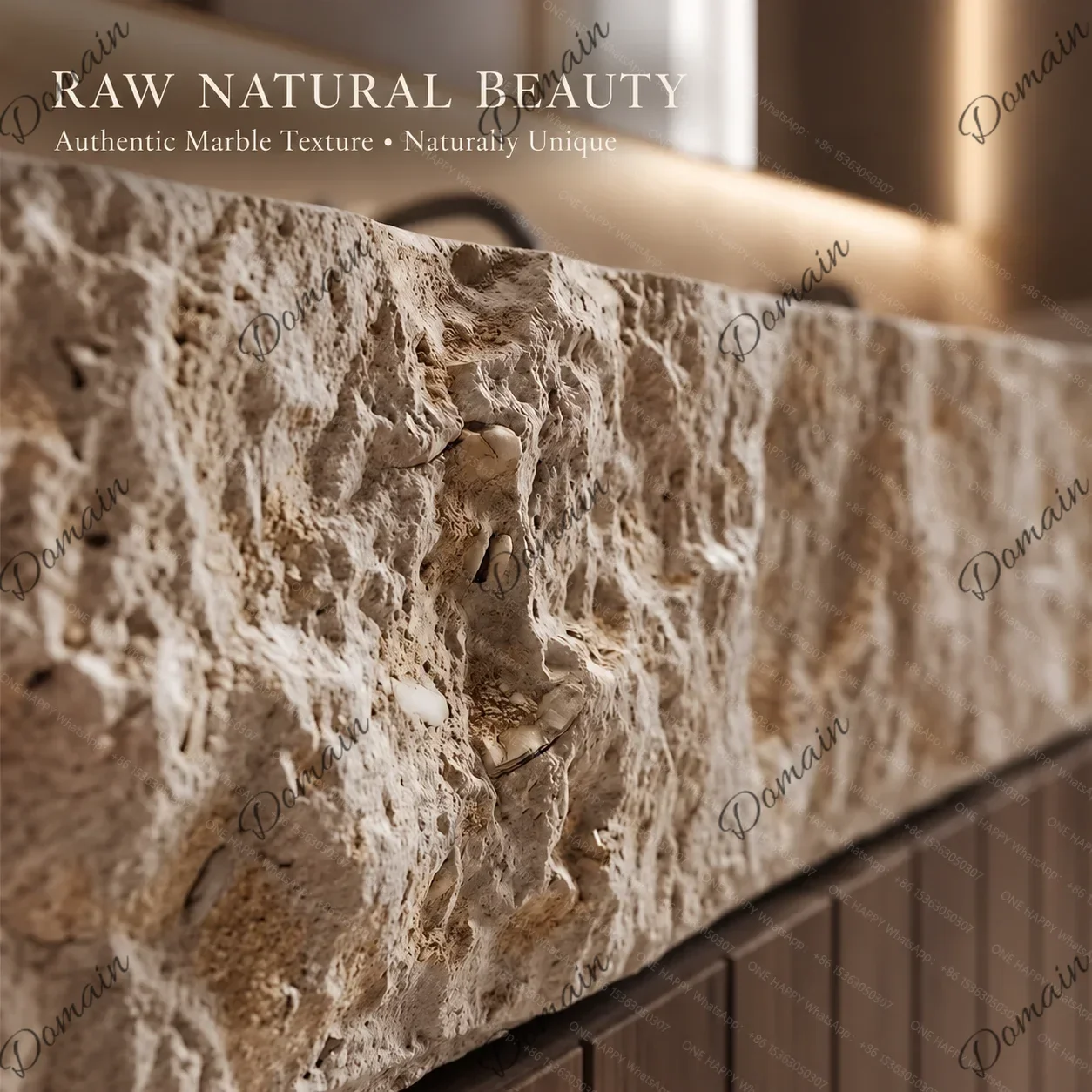 VFR Any Size Custom Vintage Travertine Double Undermount Sink Luxury Natural Stone Bathroom Vanity Cabinet Villa Home Furniture