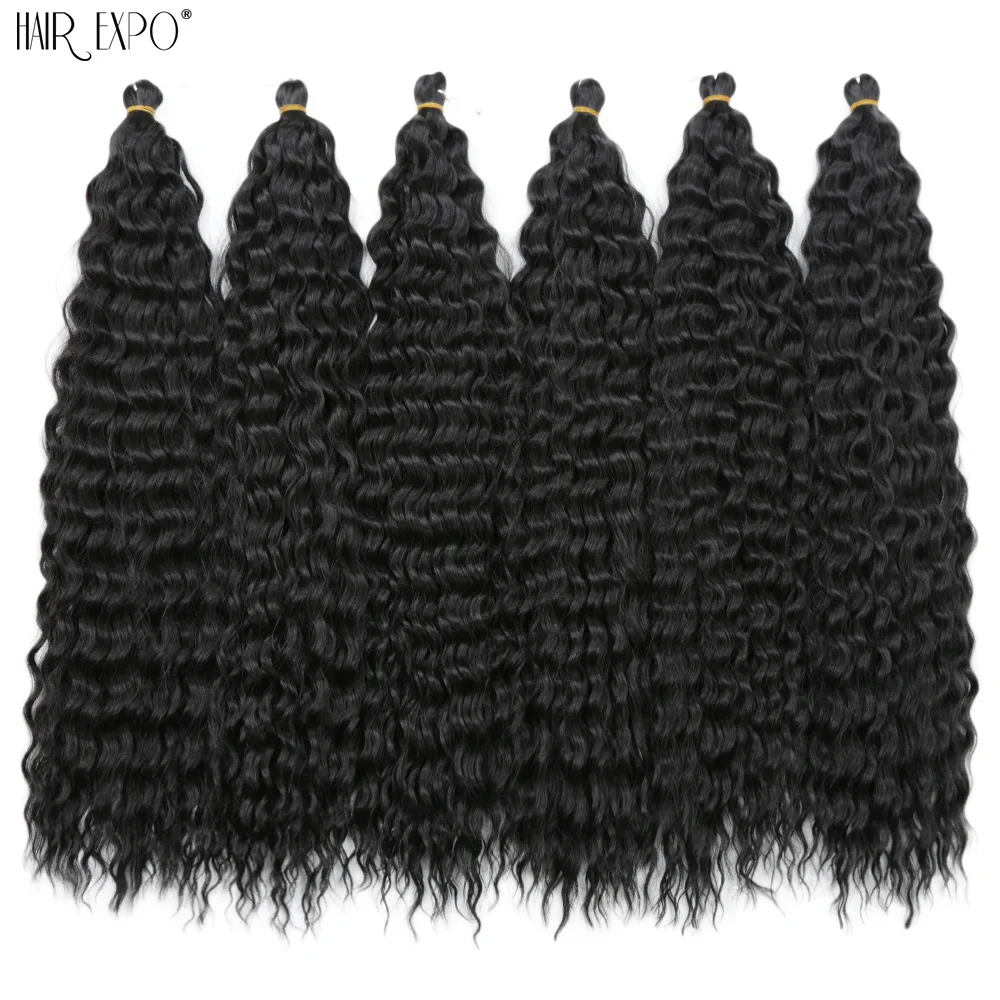22" Ariel Curl Häkelhaar Synthetische Tiefe Welle Geflecht Haarverlängerung Ombre Ariel Curl Haar Weiche Wasserwelle Twist Haar Blond Rosa – Detail 15