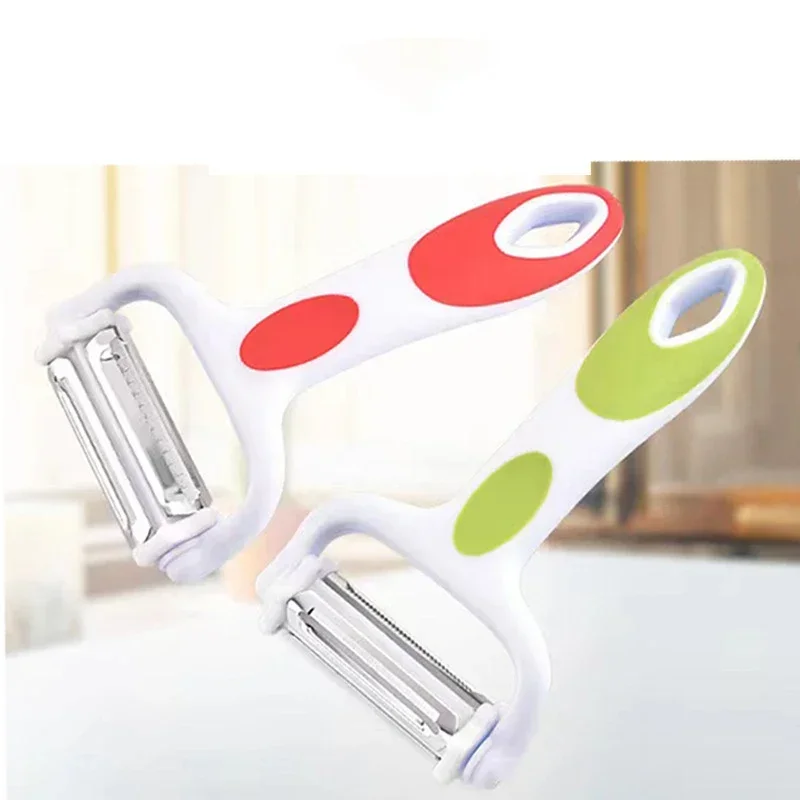 3 in 1 Julienne Vegetable Peeler Stainless Steel Peeler for Orange Lemon Vegetable Slicer Grater Kitchen Tool