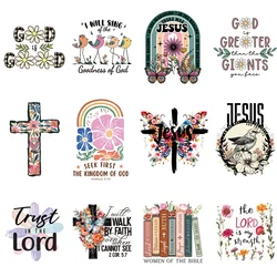God Jesus Iron On Heat Transfer Stickes For Tsirts Jacket Bags Easy Heat Pressed Decals For Personalized Style Washable