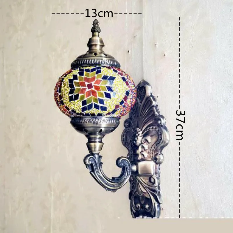 Turkey Wall Lamp Vintage Romantic Tv Wall Decoration Lighting Balcony Ausade Walk Handmade Wall Light