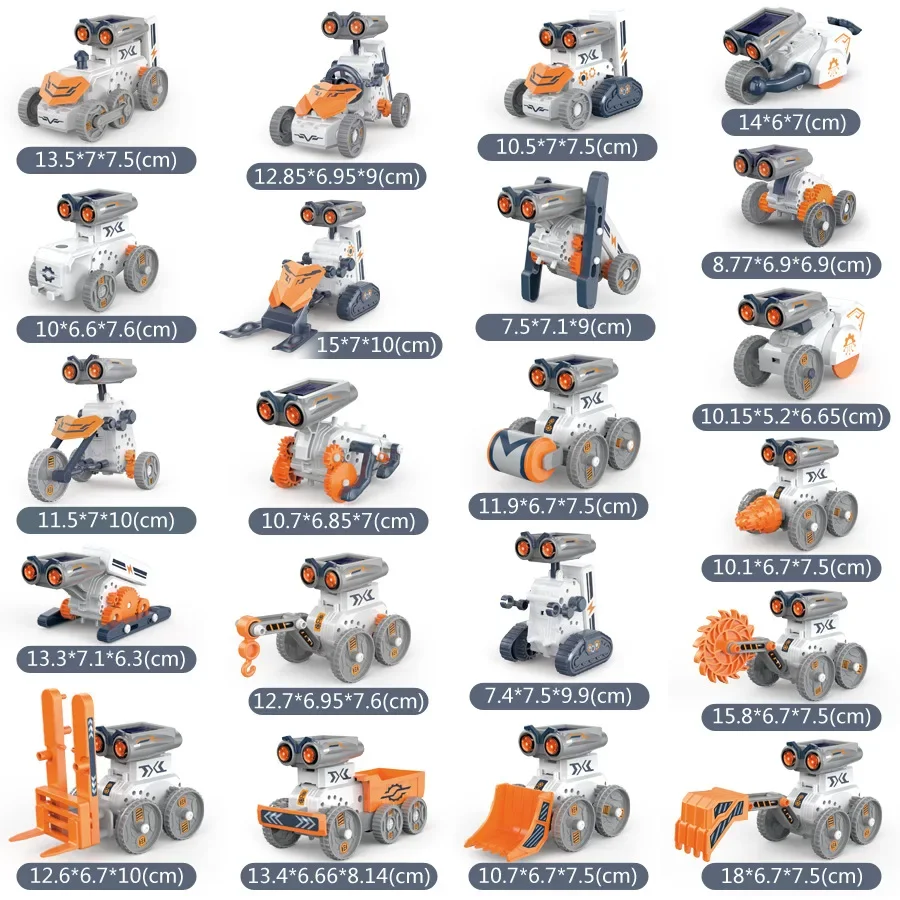 Zonne-robot 21-in-1 doe-het-zelf-bouwpakket Kind Educatief Wetenschap Techniek Speelgoed Technologische robot Leren Zonne-energie Speelgoed Geschenken