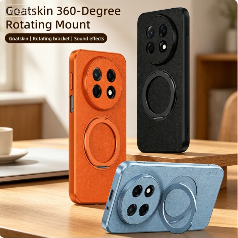 Stand Holder Shockproof Case For Huawei Nova 15 Max PU Leather Skin Magnetic Wireless Charging Phone Cover For Nova 15Max Shell