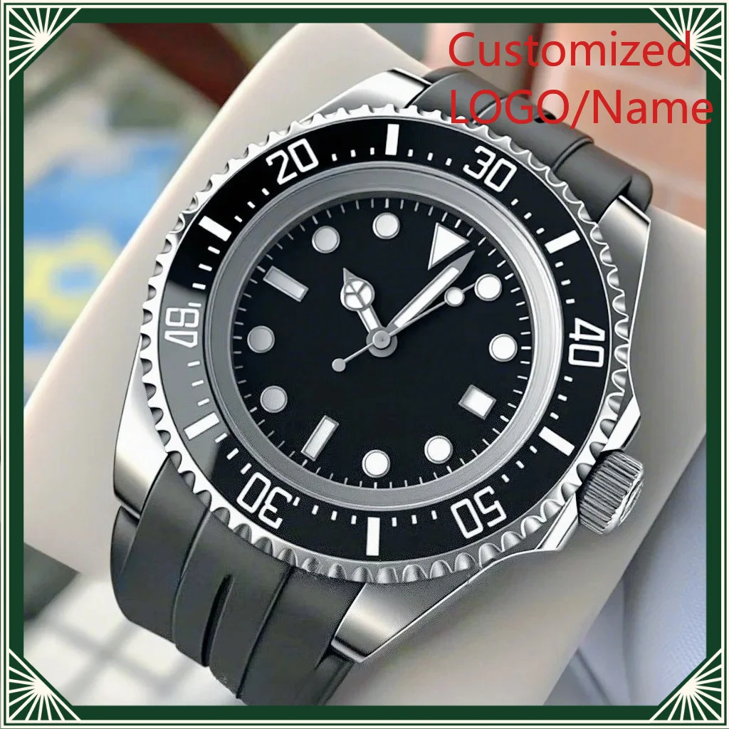 A1212 Store 44mm Men's Automatic Sports Watch, All-Black, Scratch-Resistant Stainless Steel Case Customized Watches view 2