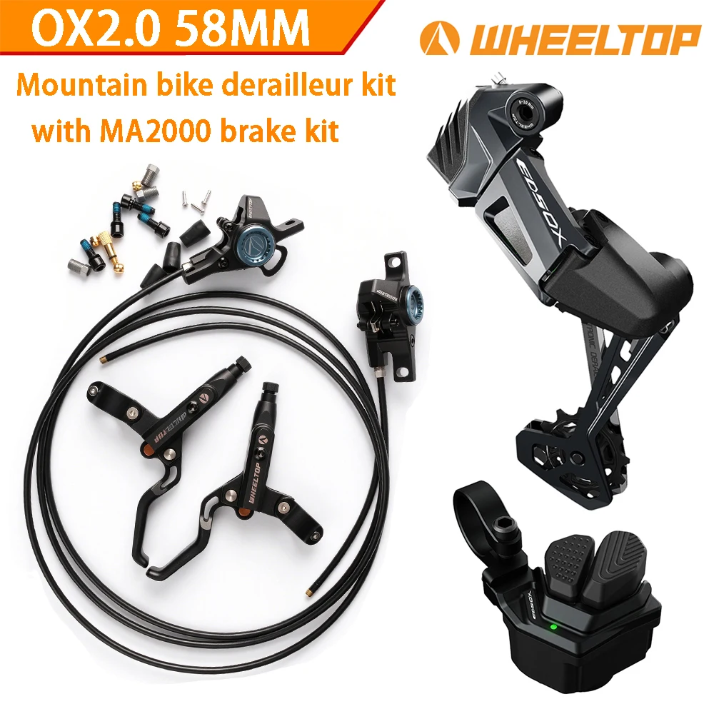 WHEELTOP OX2.0+MA2000/MA3000 3-14S Mountain Bike Gear Set Includes Brake Lever brake Cable Brake Caliper