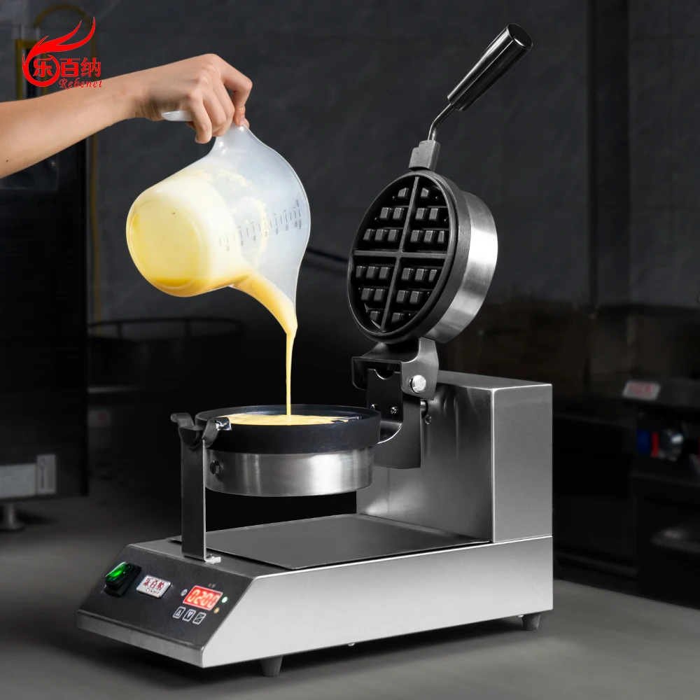 Professional Snack Machine For Blegian Waffle Digital Control Commercial Electric Waffle Maker Machine