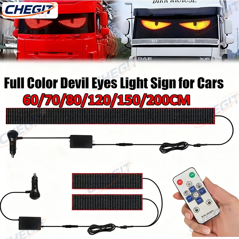 

Big Truck Eyes Matrix Pixel Panel Display Screen Flexible Car Graffiti Shop Reminder Light with Scrolling Text Animation