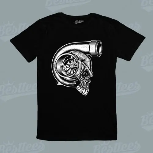 UNISEX  Adult MALE FEMALE Motor Race Car Turbo Exhaust Skull Tuner T-Shirt