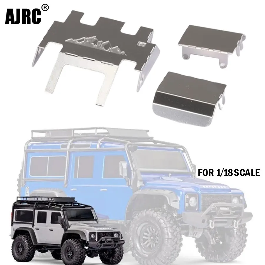 โลหะแชสซีเกราะด้านหน้าและด้านหลังเพลาสำหรับ Trax Trx-4m 1/18 Defender Bronco Rc Crawler รถอะไหล่ชิ้นส่วน