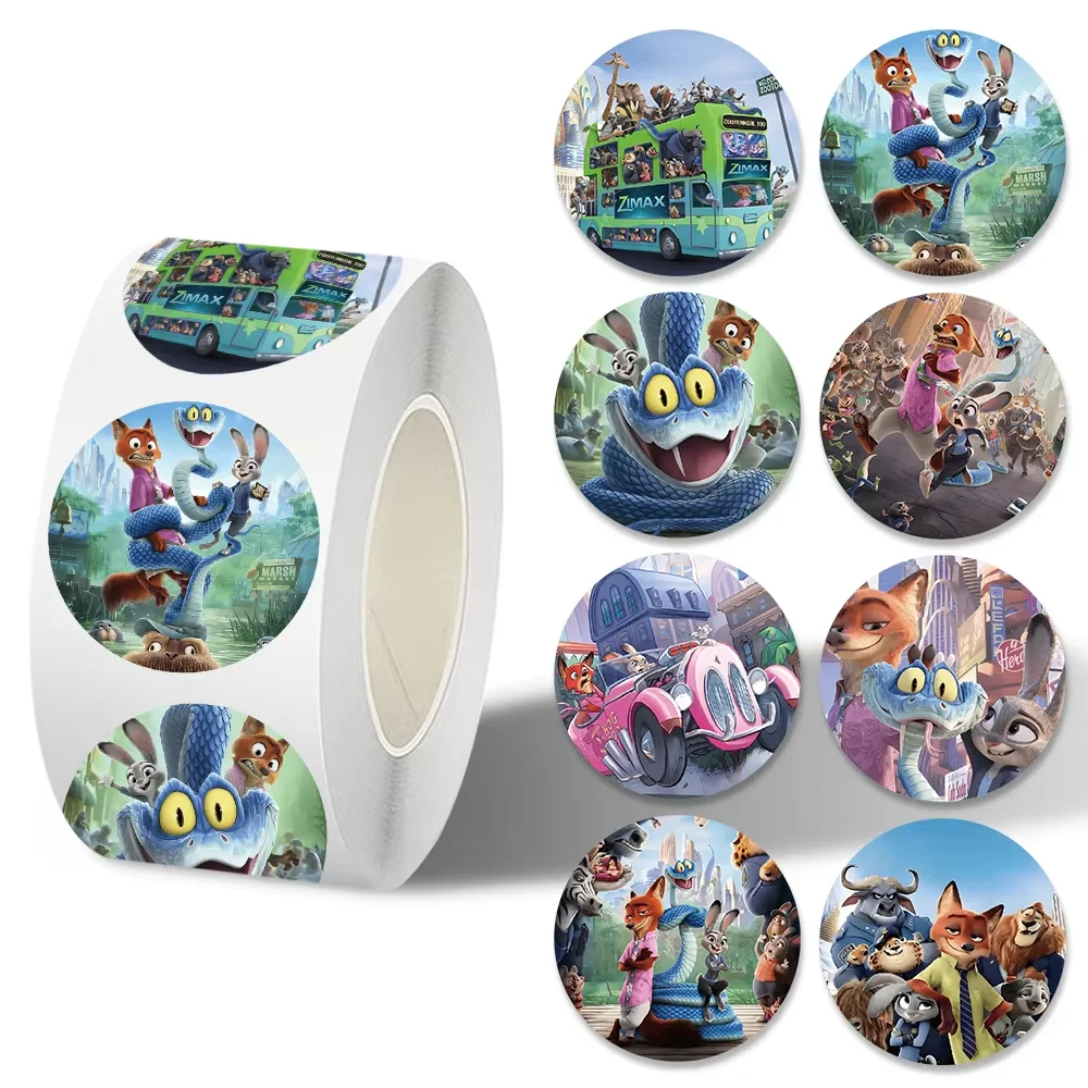 500pcs New Zootopia Stickers, Popular Anime Judy and Nick Cute Merchandise Sticker