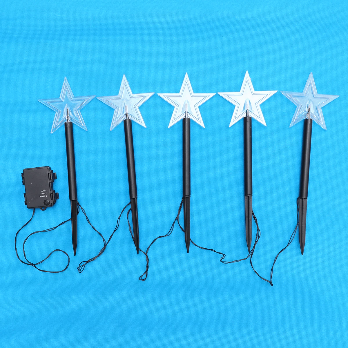 

LED Garden Stake Light Star String Christmas Decor for Outdoor Yard Pathway Patio Fence Deck Pool Landscape Lighting Decoration