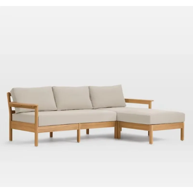 Halekulani Hotel Solid Teak Wood Outdoor Garden Sofa Set Tropical Waterproof Eco-Friendly Villa