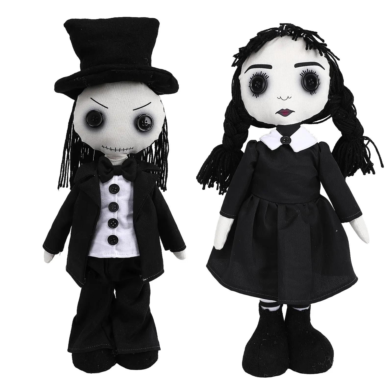 

21" Gothic Haunted Doll Scary Living Dead Dolls Creepy Revenge Voodoo Doll Halloween Decoration Props Gag Gifts