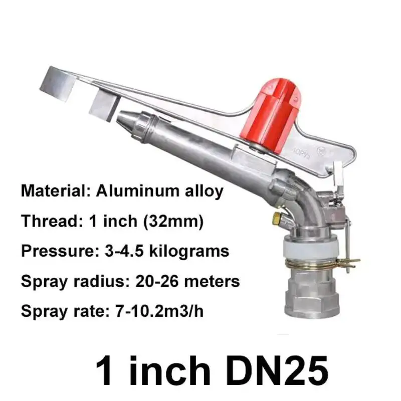Hot Best 1.5/2 inch Zinc Alloy Nozzle Irrigation Sprinkler Water System 360 Degrees Adjustable Rain Spray Field Sprinklers