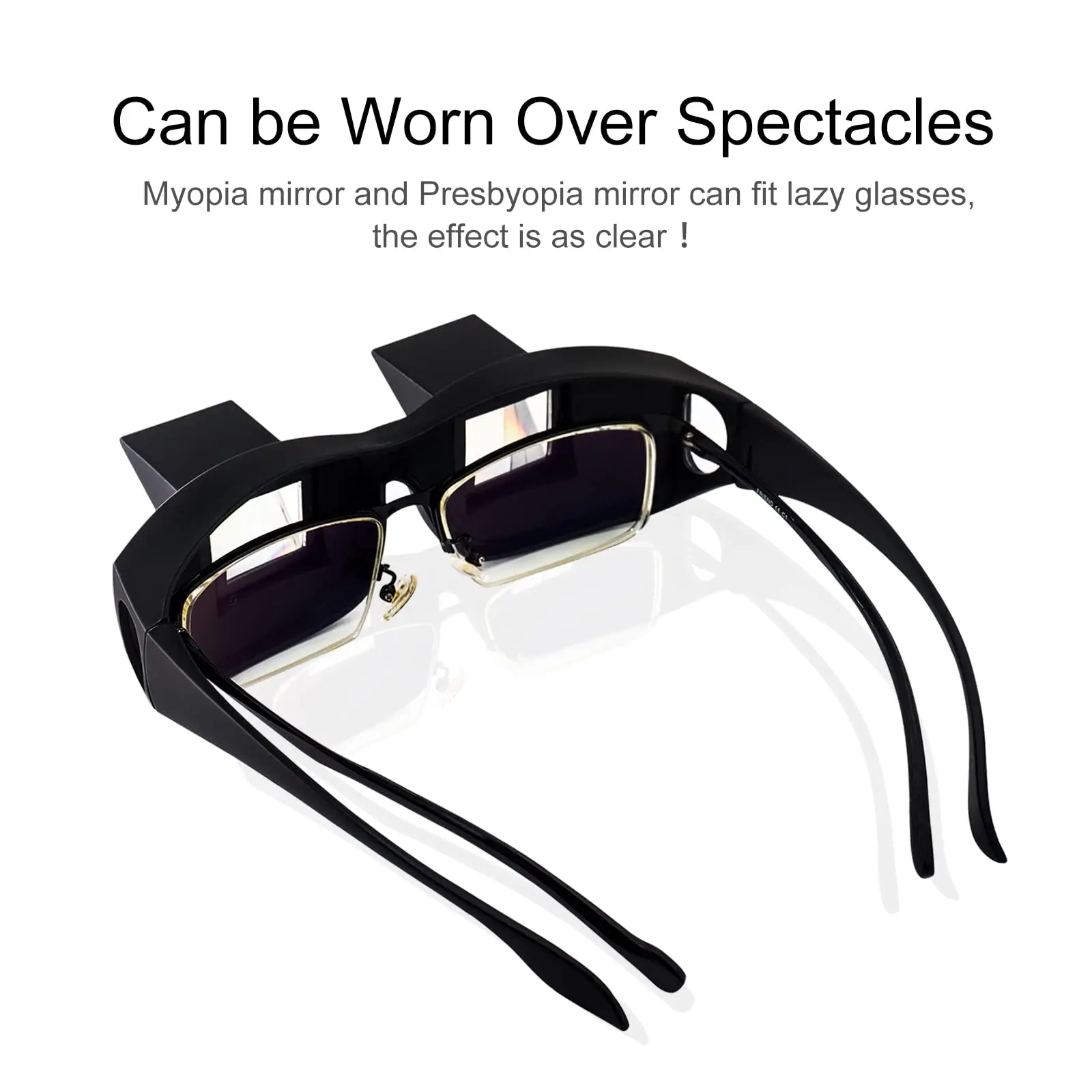 Lazy Glasses Bed Prism Horizontal High Definition Eyewear Periscope Lie Down Eyeglasses for Reading and Watch TV in Bed