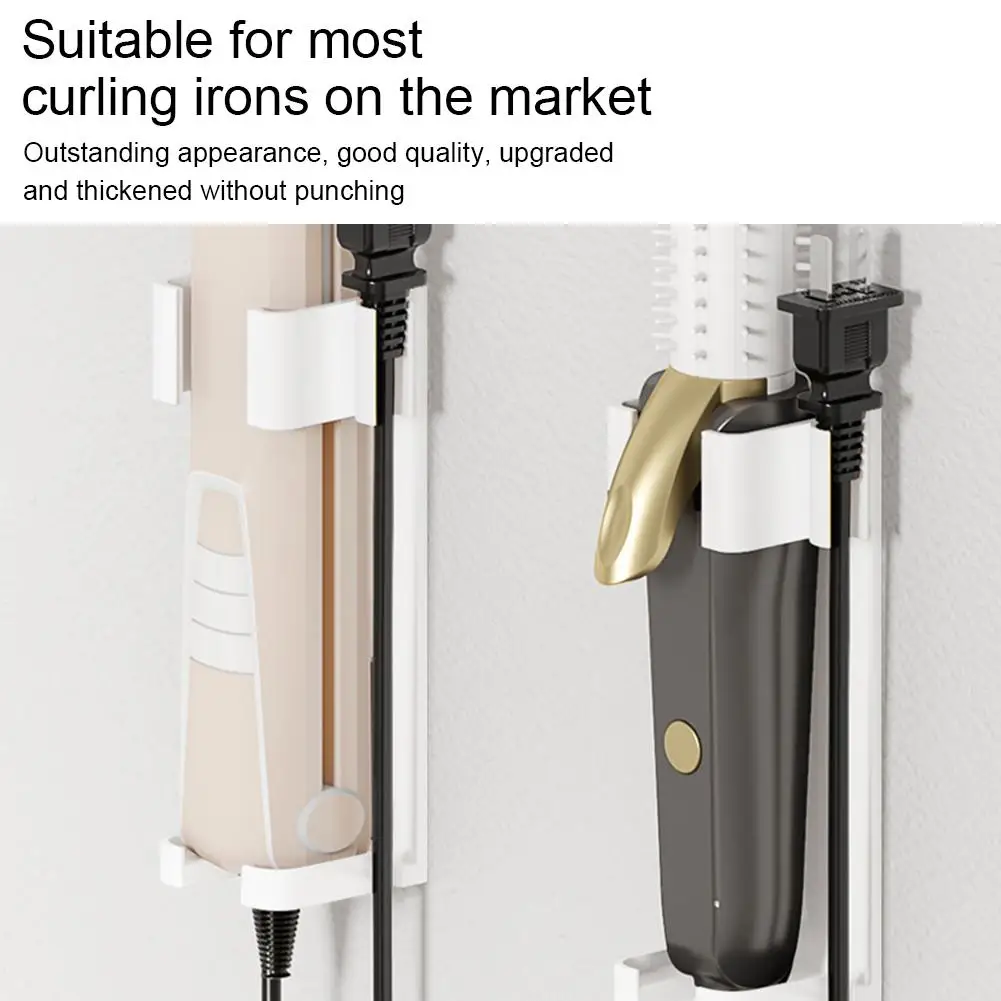 حامل تثبيت على الحائط لدايسون ستايلر مكواة تجعيد الشعر من الألومنيوم رف تخزين مناسب لعصي الشعر المجعد المختلفة U1R6 #1