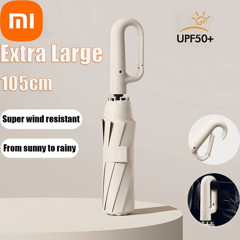 

Полностью автоматический складной зонт с двойной костью Xiaomi 24, защита от солнца и ультрафиолета, защита от дождя и сильного ветра
