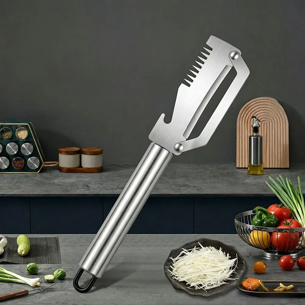 3-in-1 Vegetable Peeler with Bottle Opener&Grater Stainless Steel Kitchen Shredder Fruit Peeler