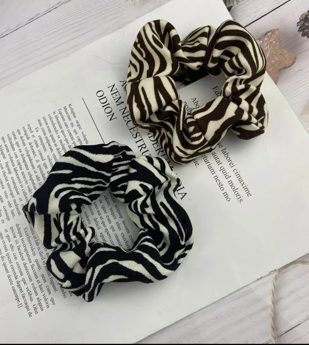 إكسسوارات شعر عالمية، حلقة شعر، حبل شعر، متعدد الاستخدامات، بسيط ياباني وكوري، نمط حلو أبيض وأسود عصري