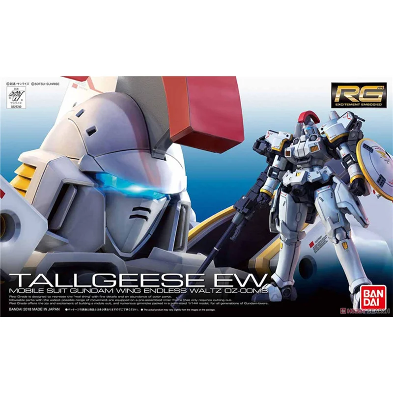 Bandai Gundam Model Kit Anime Figure RG 28 1/144 OZ-00MS Tallgeese EW Genuine Gunpla Model Action Toy Figure Toys for Children