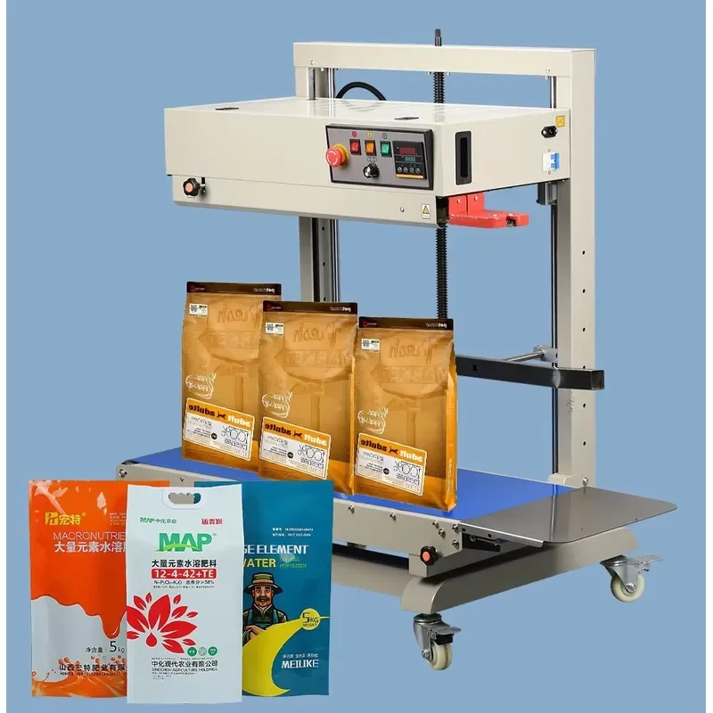 Automatic Vertical Sack Sealer with 6mm 10mm 12mm Sealing Width for Grain Fertilizer Bulk Bag Sealing