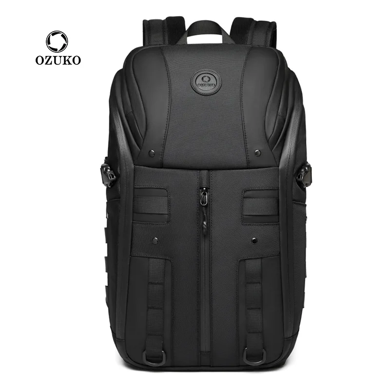 OZUKO Large Capacity Laptop Backpack Men\'s Multifunctional Waterproof 15.6-inch School Backpack Business Leisure Travel Backpack