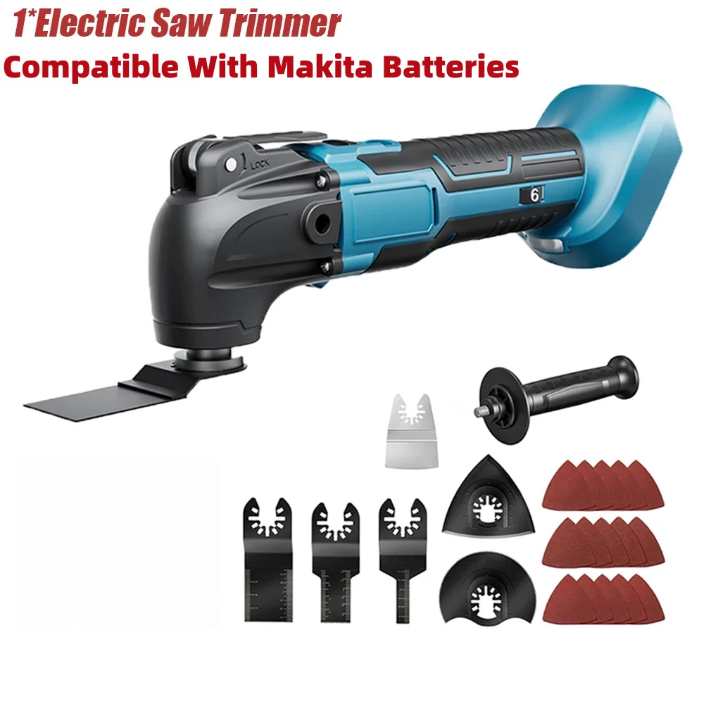 For Makita 18V Battery 6 Variable Speeds Multi Tool Renovator Trimmer Oscillating Power Tool Cordless Oscillating Tool