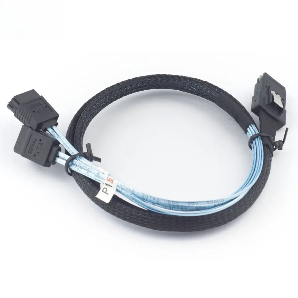 SAS SATA Cable Mini-SAS SFF-8087 To 4 SATA Reverse Cable Mini SAS SFF8087 36P To 4 SATA 7P Cable Server 0.5M 1M Hard Drive Data