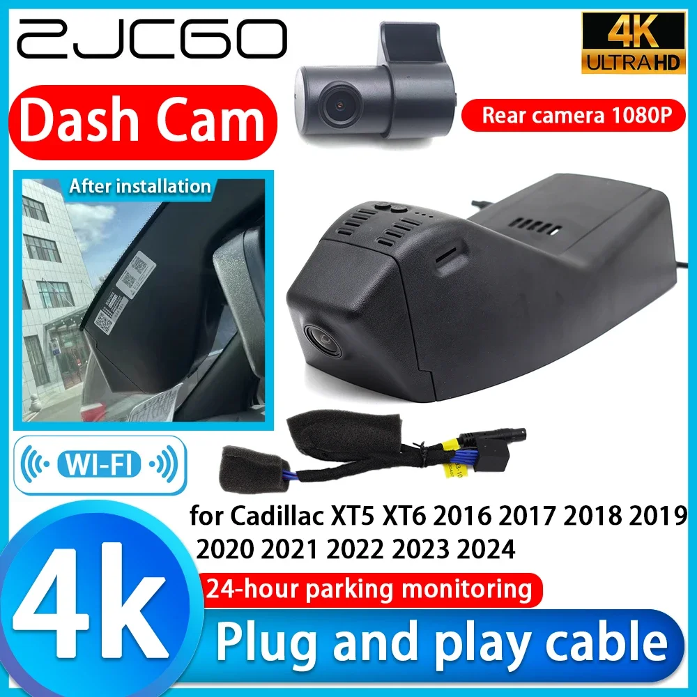 ZJCGO Video Recorder 4K UHD Plug and Play DVR Dash Cam for Cadillac XT5 XT6 2016 2017 2018 2019 2020 2021 2022 2023 2024