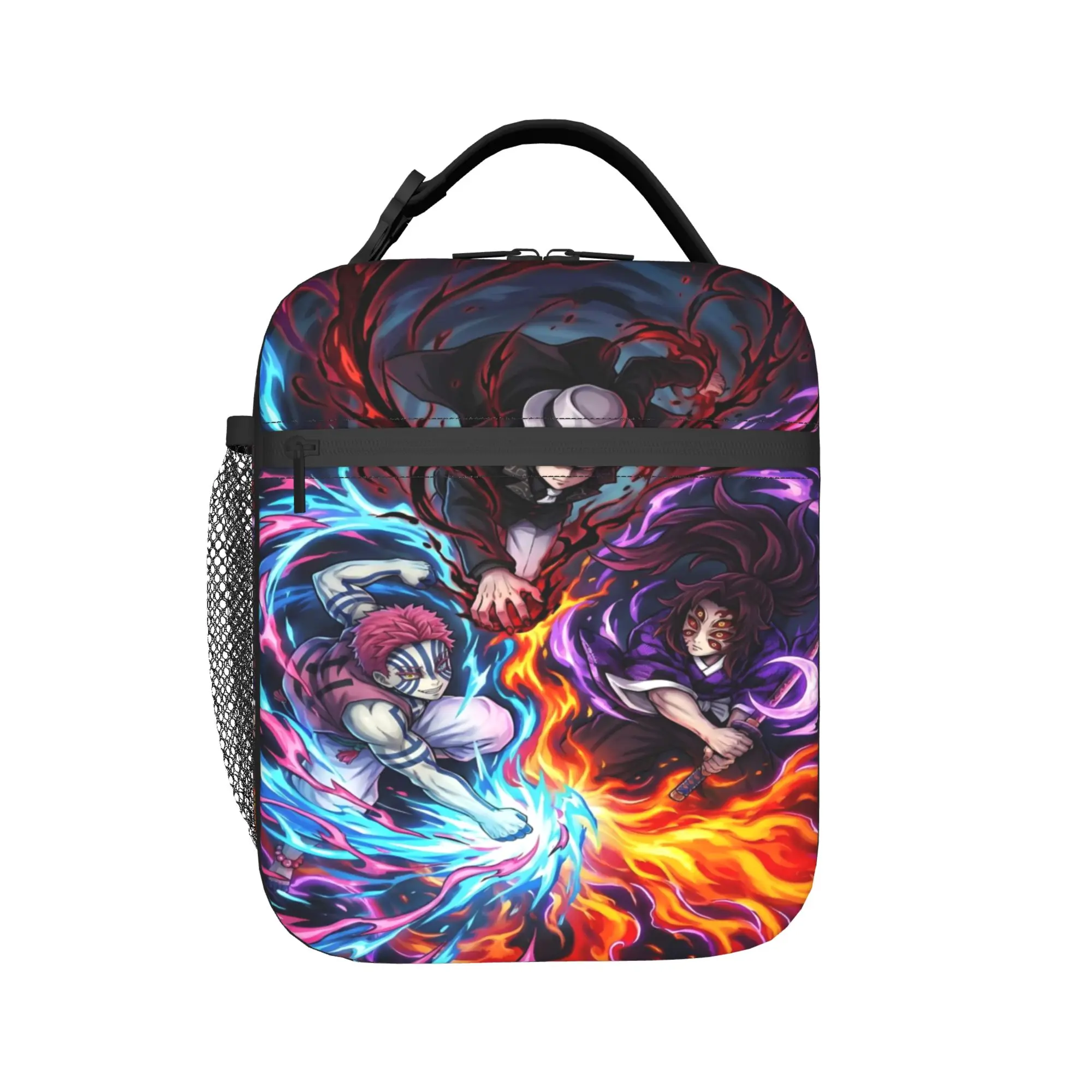 

Custom Demon Slayers Portable Lunch Box for Women Waterproof Anime Thermal Cooler Food Insulated Lunch Bag Office Work