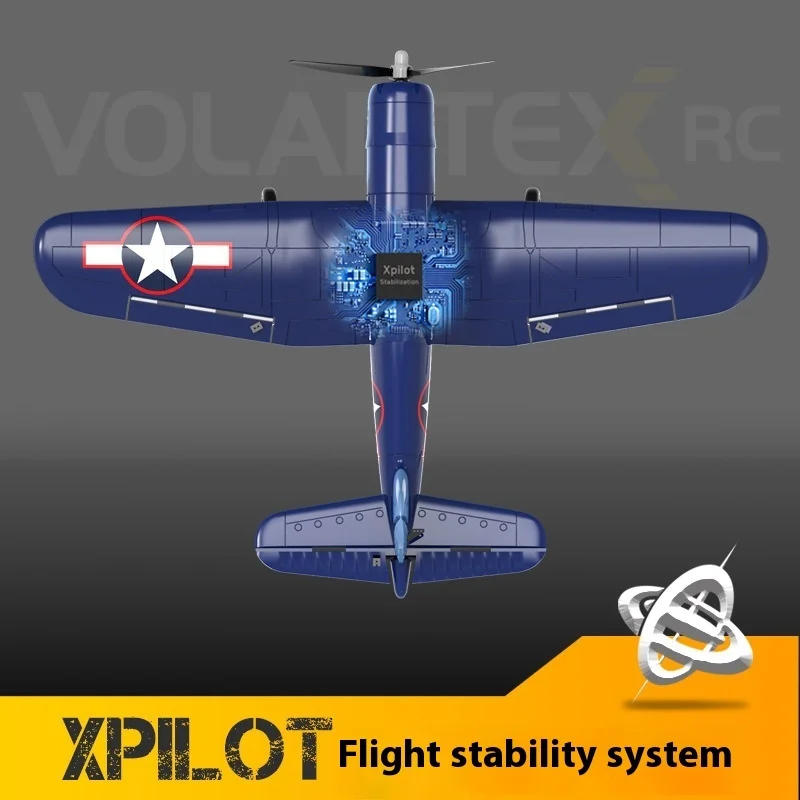 Volantex F4u Rc Plane  Aerobatic 2.4ghz 4ch 400mm Wingspan One-Key Aerobatic Rtf Remote Control Aircraft Toys Gifts For Children