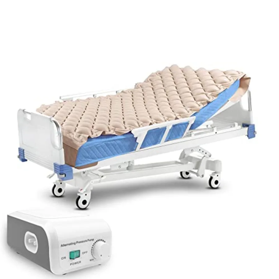 

Alternating Air Pressure Mattress for Medical or Standard Bed with Electric Quiet Pump System and Pad Topper to Prevent Bed Sor