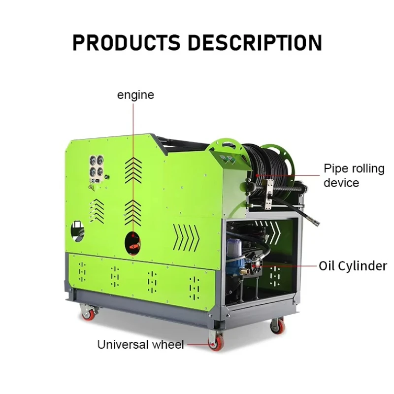 Municipal Drainage Pipeline Blockage Removal Machine Motor Adjustable Speed Heavy Duty Industrial Unclogging Device