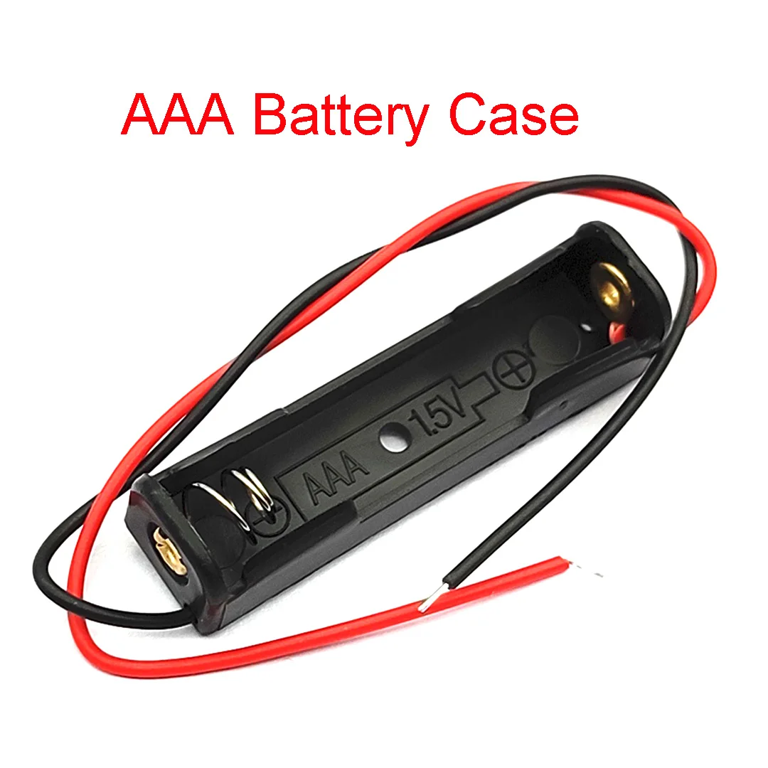 AAA Battery Case AAA Battery Box AAA Battery Holder With Leads 1 slots AAA drop shipping