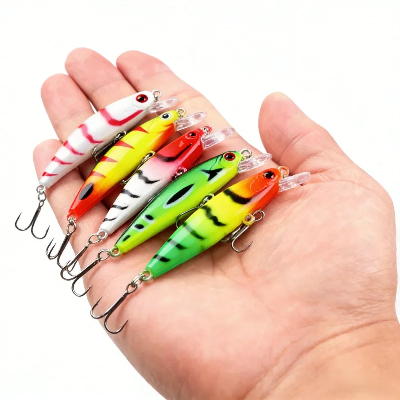 

Набор из 5 приманок Trembling Minnow Lua, 5 см, 6,5 г, микроприманка для любых водоемов, разные цвета, искусственная рыбка