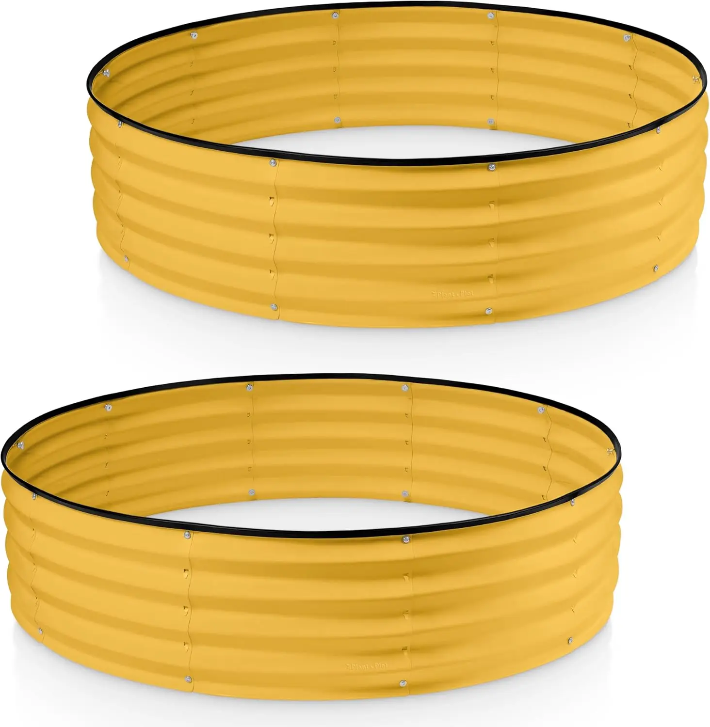 

Round Galvanized Raised Garden Bed // 4×4×1 ft (2-Pack) Galvanized Raised Garden Beds Outdoor for Gardening, Vegetables, Flowers