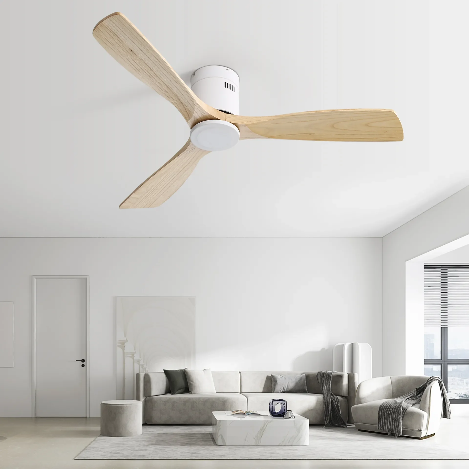 Sofucor Modern 52-inch Ceiling fan  DC 6-speed high wind speed with remote control